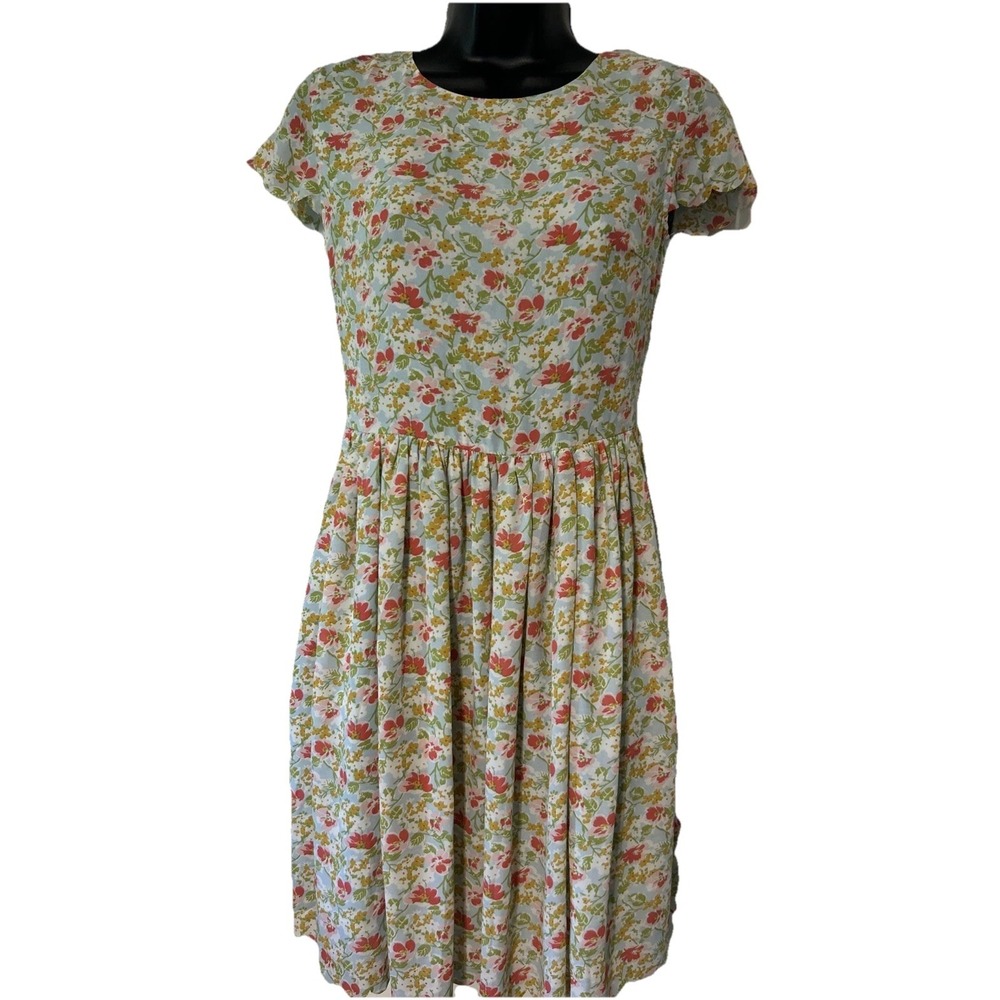 Matilda Jane Women's Size 2 Poppy Field Dress Hello Lovely Floral Scalloped Edge - Picture 1 of 7